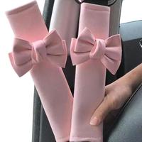 Cute Bowknot Design Car Seat Belt Cover, Car Seat Belt Shoulder Pad, Car Interior Decoration Accessories for Women & Girls, C...