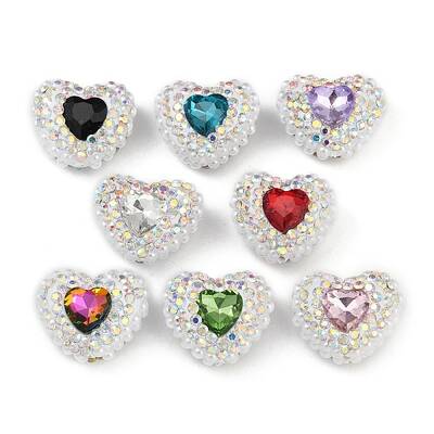 Polymer Clay Glass Rhinestone Beads