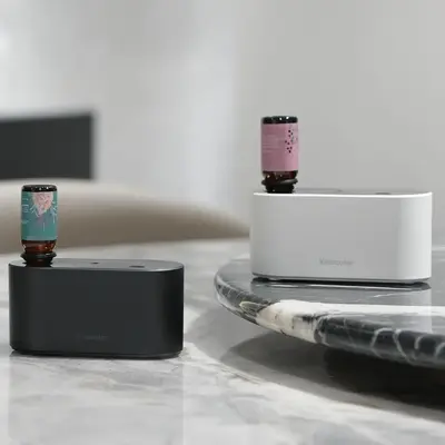 KINSCOTER Portable Aroma Essential Oil Diffuser, USB Rechargeable Waterless Aromatherapy Machine, Smart Car Aromatherapy Atom...