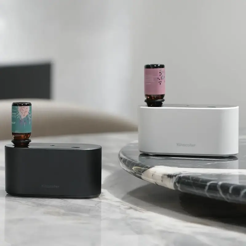 KINSCOTER Portable Aroma Essential Oil Diffuser, USB Rechargeable Waterless Aromatherapy Machine, Smart Car Aromatherapy Atom...