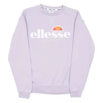 ELLESSE Sport Womens Sweatshirt Purple Crew Neck UK 8