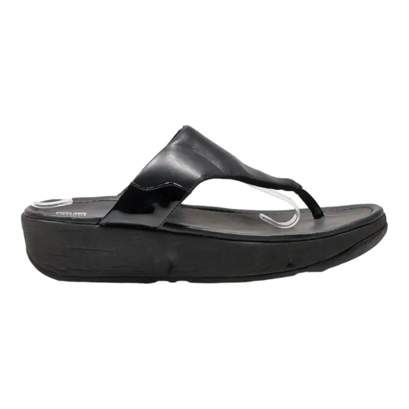 FITFLOP Flip Flop Sandals Black Synthetic Womens UK 8