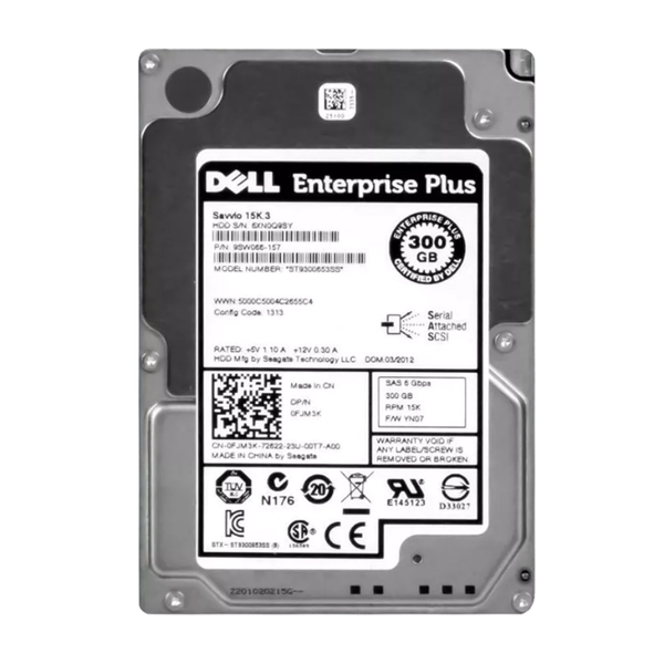 0FJM3K Dell 300GB 6Gb/s SAS 15000 2.5-Inch Hard Drive