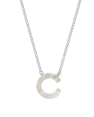 Dawn Initial Necklace | Metal Color: Silver | Style: C