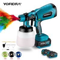 Yofidra 1000ml Cordless Paint Sprayer with 21V 2 x 3.0Ah Batteries for Furniture and House Painting, Ideal for Home Interior,...
