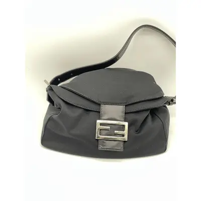 Pre-owned FENDI Jersey Shoulder Bags PRELOVED Black Baguette Shoulder Bag. XC8VVGD 111924 H